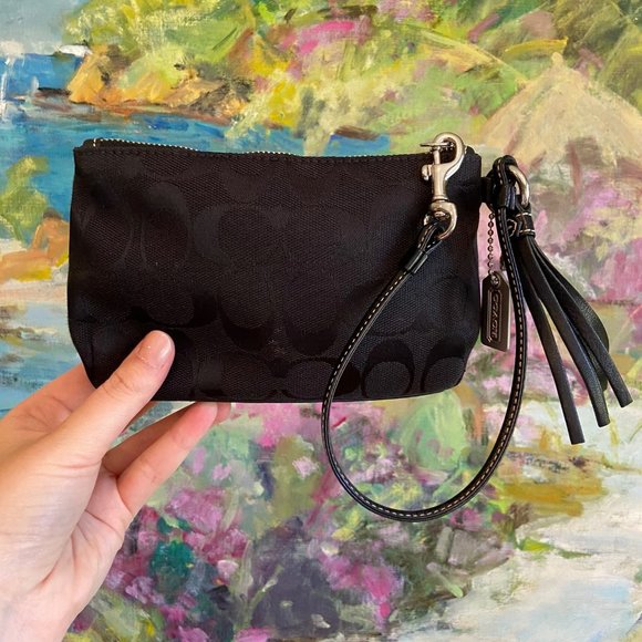 Vintage Black Coach Wristlet - Picture 4 of 4